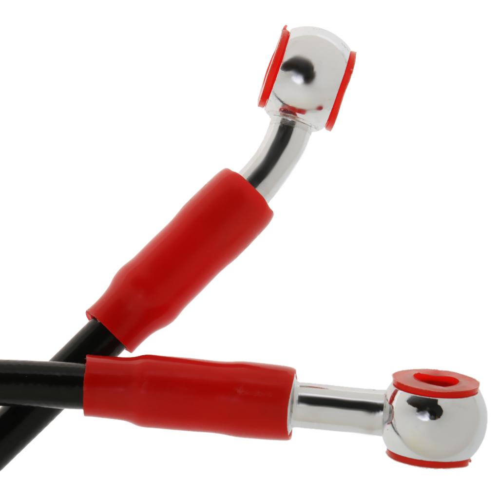 90cm Motorcycle Braided Steel Brake Clutch Oil Hose Line Pipe - Black