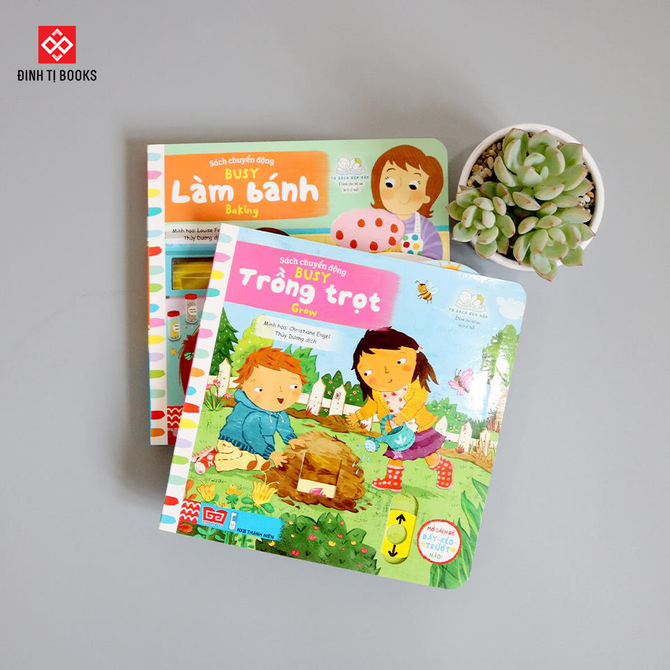 Sách Tương Tác - Sách Chuyển Động - Busy - Combo 6 Chủ Đề Cho Bé 0 - 6 Tuổi - Đinh Tị Books - Làm Bánh