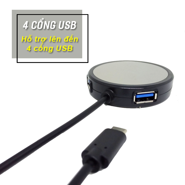 Hub chuyển đổi USB Type C ra 4 cổng USB tốc độ cao Remax RU-U20 - Hàng nhập khẩu