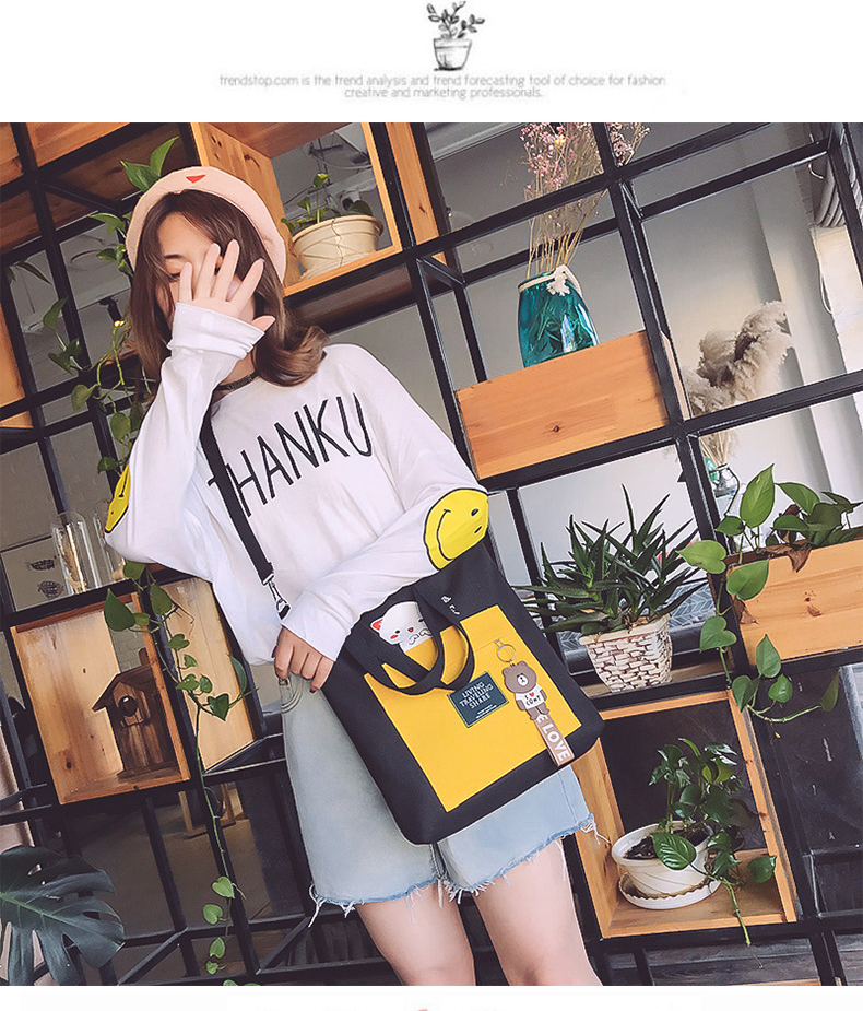 Túi Tote Vải Canvas Nữ Có Khóa Ulzzang Hot Trend Kita Unisex - Mẫu MÈO CUTE - Ảnh thật