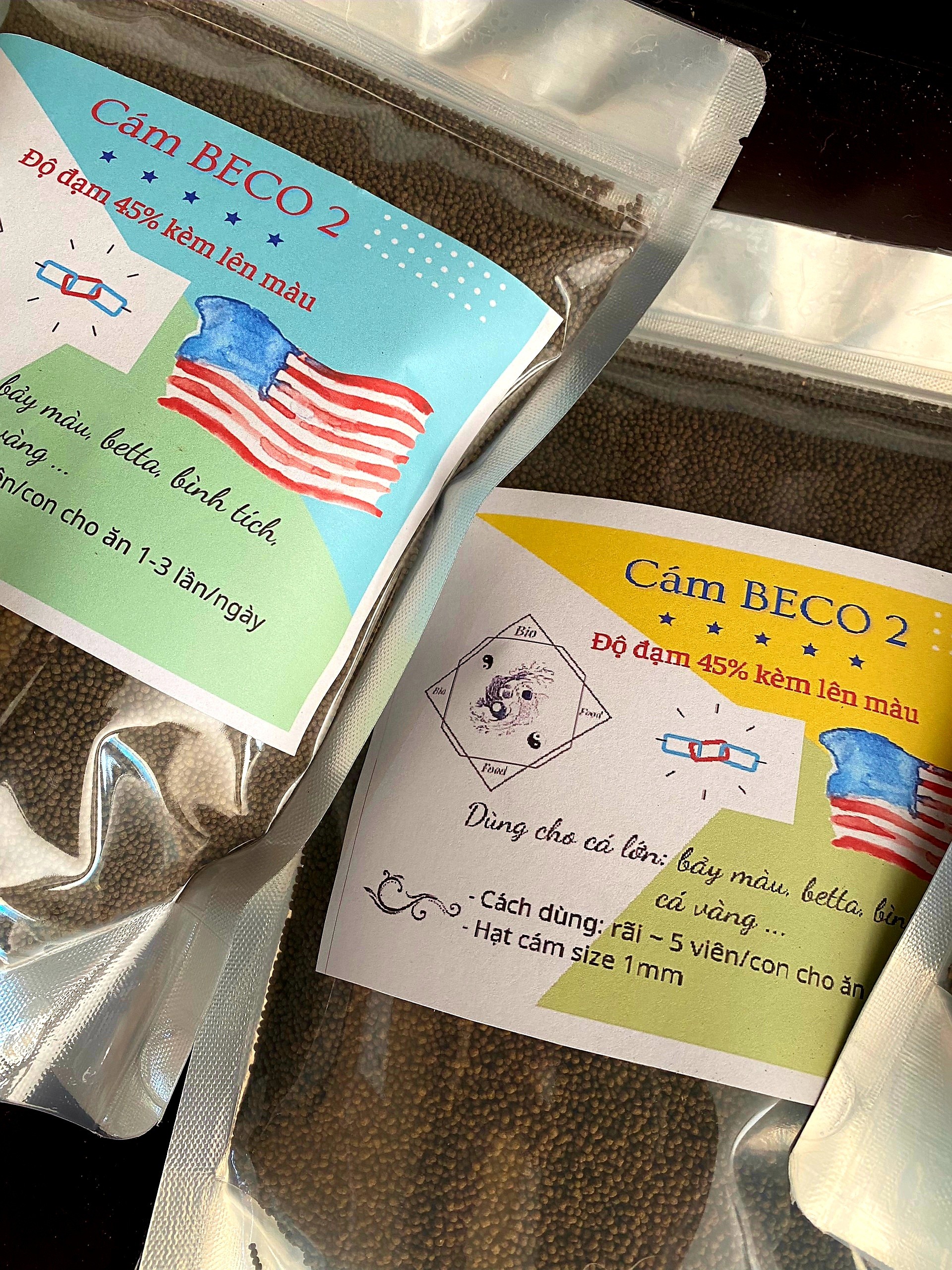500g Cám BECO 2 NEW - Thức ăn cho cá lớn Bio Food túi zip 500 g