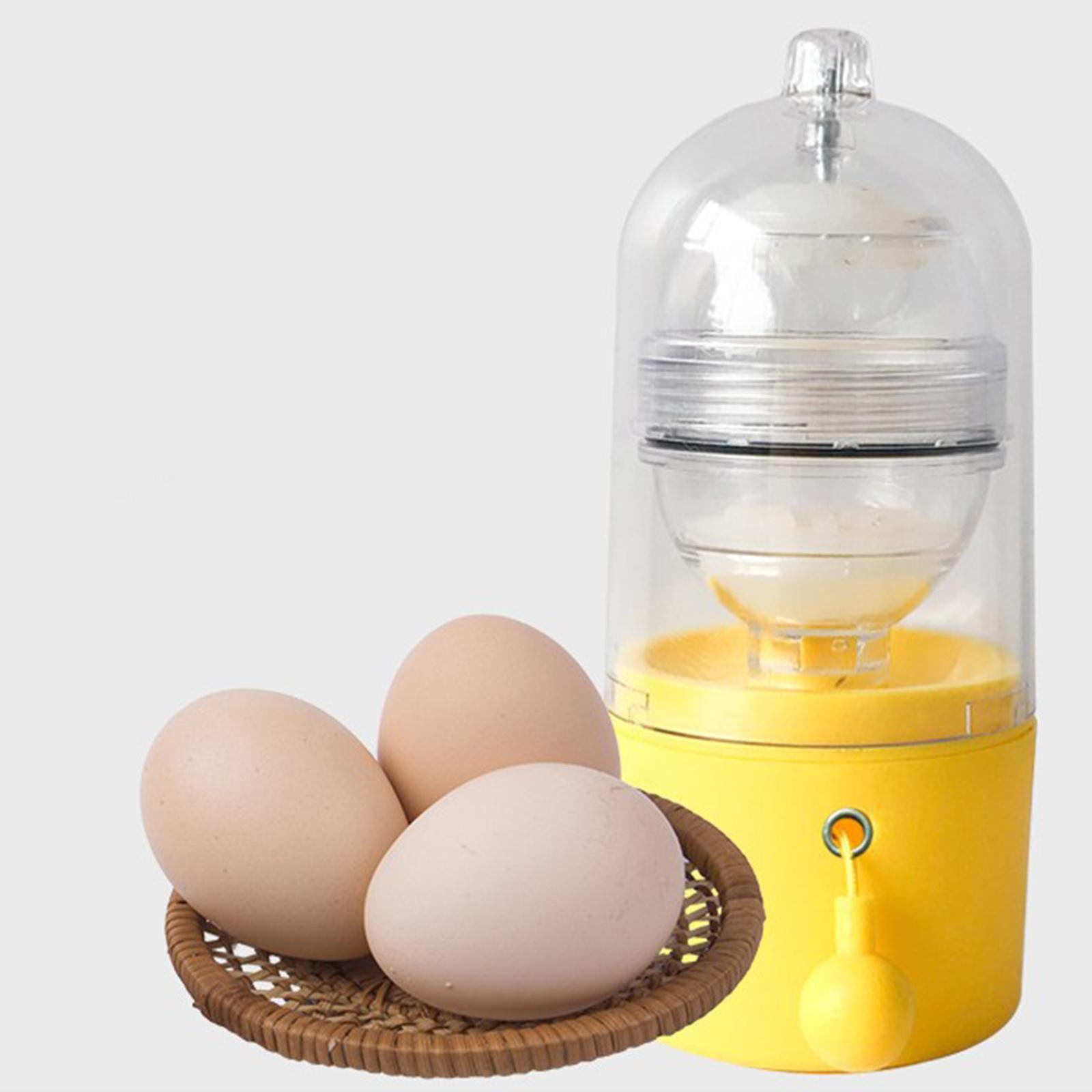 Golden Egg Maker, Egg Scrambler Shaker Eggs Yolk White Mixer Hand Powered Manual Self-Control Speed Whisk, Nutritious Food