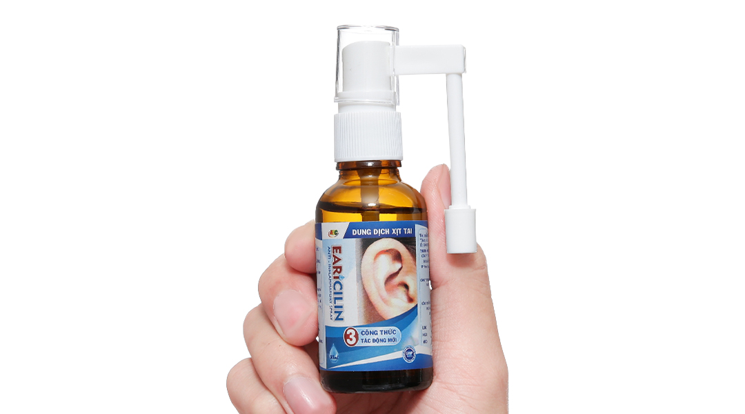 Xịt sạch tai - kháng viêm tai ABC EARICILIN