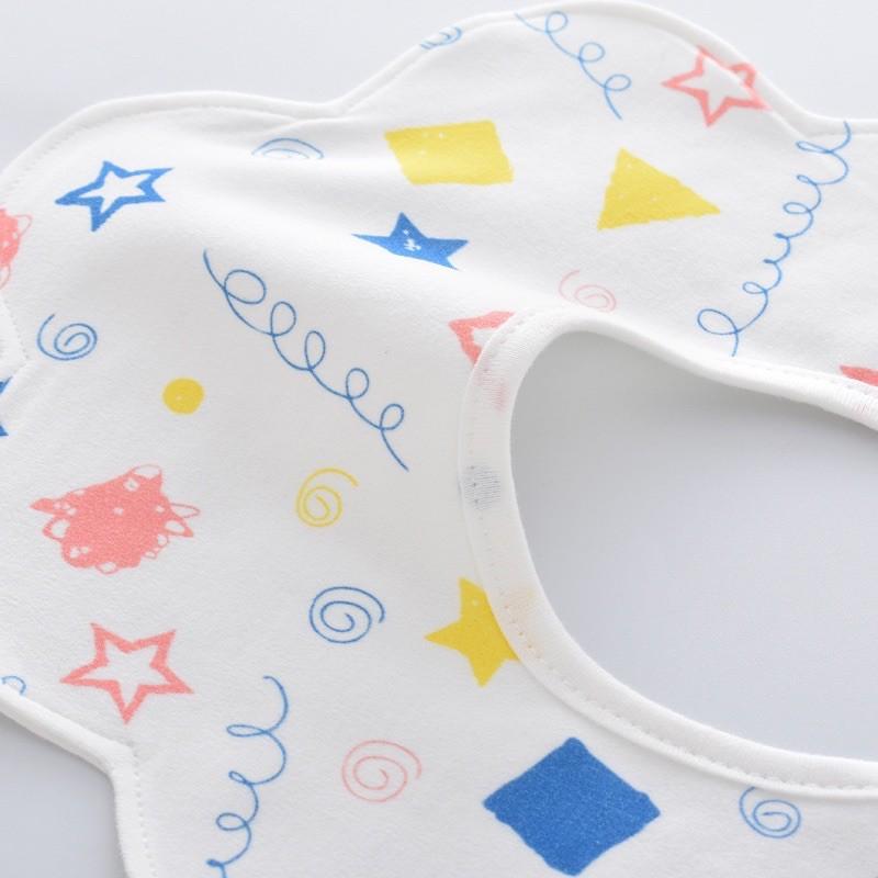 Yếm tròn xoay 360 độ cao cấp siêu chống thấm 100% cotton (mẫu Mickey)