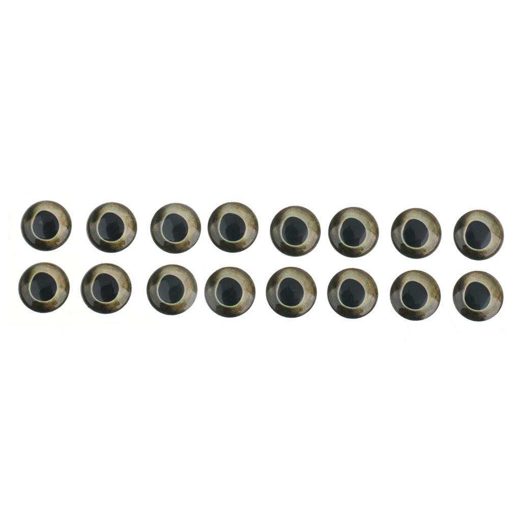 20pcs Waterproof Fishing Fly Tying 4D Eyes Lure Making Self Adhesive For Fly Tying Jigs Craft Dolls 6mm/10mm/15mm