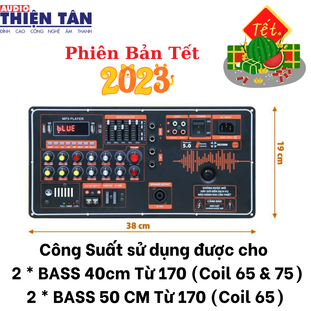 Mạch Loa Kéo Công Suất Lớn - Nguồn Xuyến- Công Suất Mạnh Mẽ - Echo Reverb- EQ - Âm thanh cực hay - Hàng Nhập Khẩu