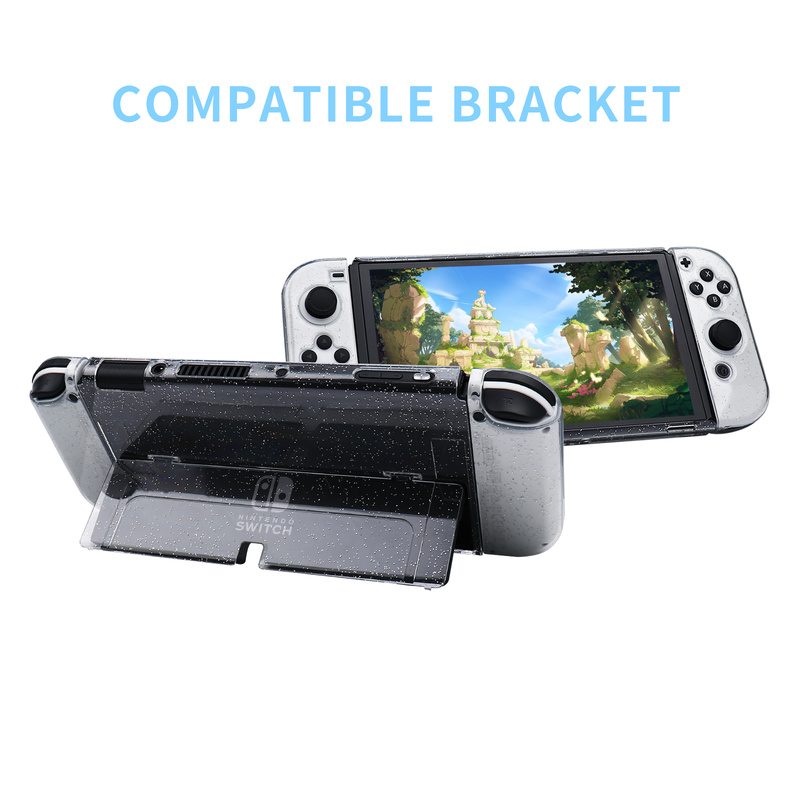 Ốp TPU mềm pha lê lấp lánh cho Switch Màn hình máy chơi game Oled Vỏ bảo vệ trong suốt cho Switch Lite Vỏ Oled Màu da: cho Switch