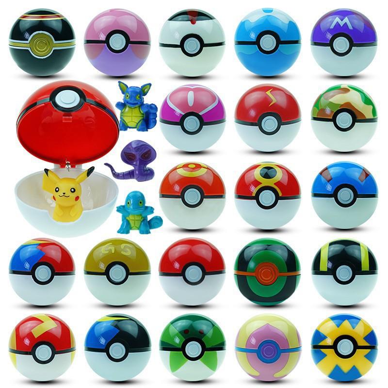 Set 16 bóng pokemon 5.5cm chứa mô hình và quà tặng