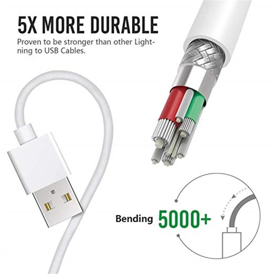 Dành cho Apple Cáp USB sạc nhanh cho iPhone 14 13 12 11 Pro Max Plus XS 8plus 7 6s 5 Cáp dữ liệu sạc nhanh Màu sắc: Trắng