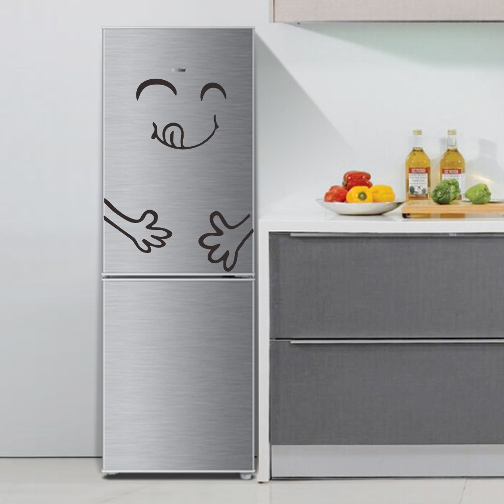 Decal dán tủ lạnh dễ thương hình mặt cười - sticker decal tủ lạnh ngộ nghĩnh