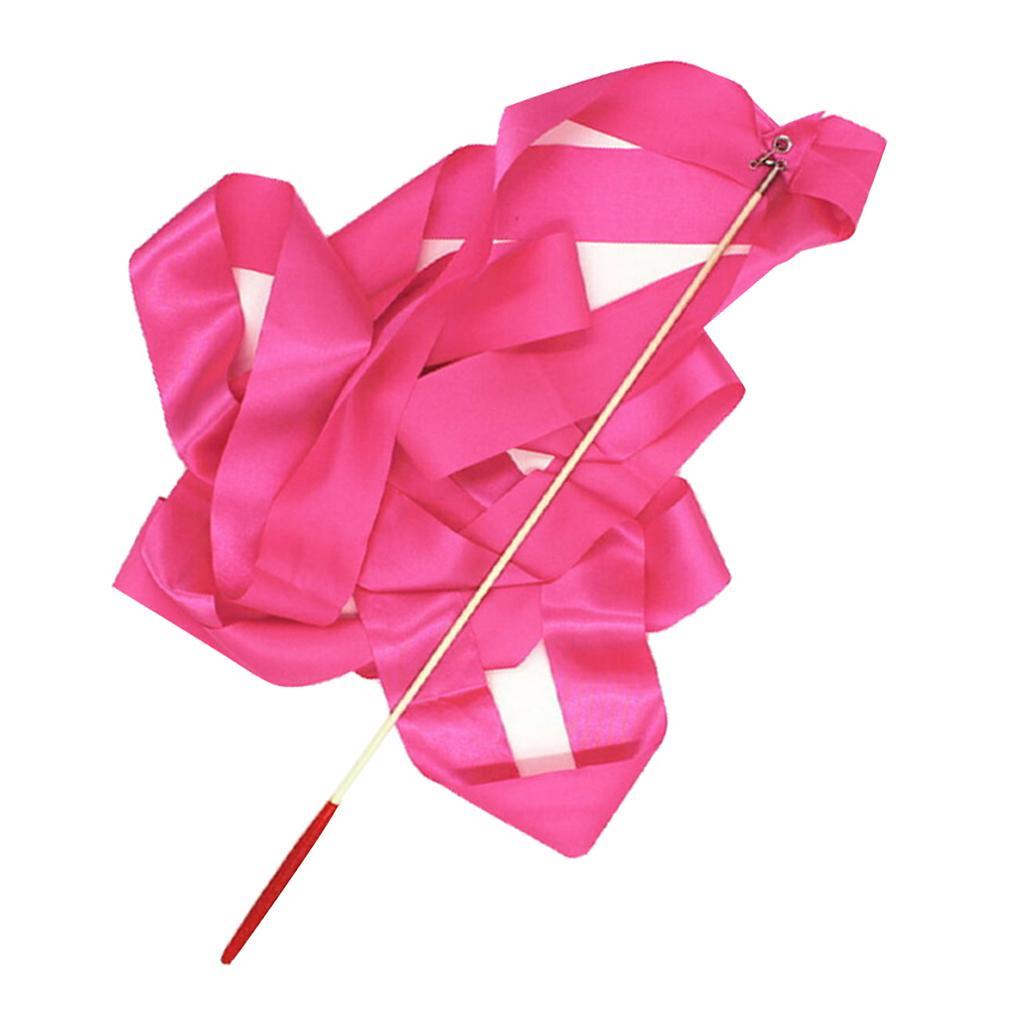 2x Dance Ribbon Gym Rhythmic Art Gymnastics Streamer Rotating Bar