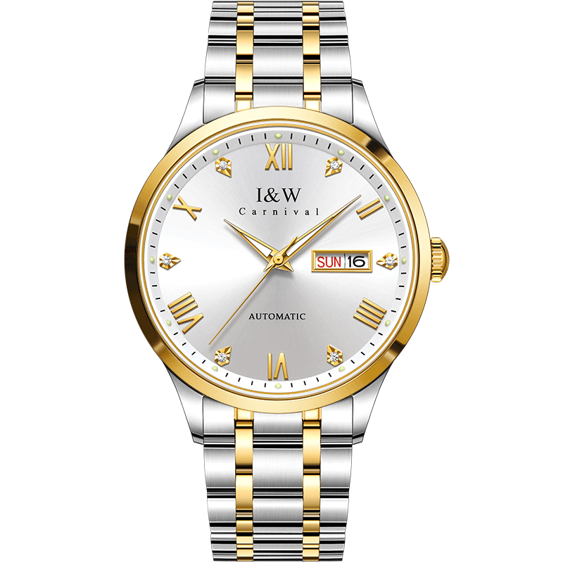 Đồng hồ nam chính hãng IW CARNIVAL IW679G-1 Kính sapphire ,chống xước ,Chống nước 30m ,Bảo hành 24 tháng,Máy cơ (Automatic),dây kim loại thép không gỉ 316L, thiết kế đơn giản dễ đeo