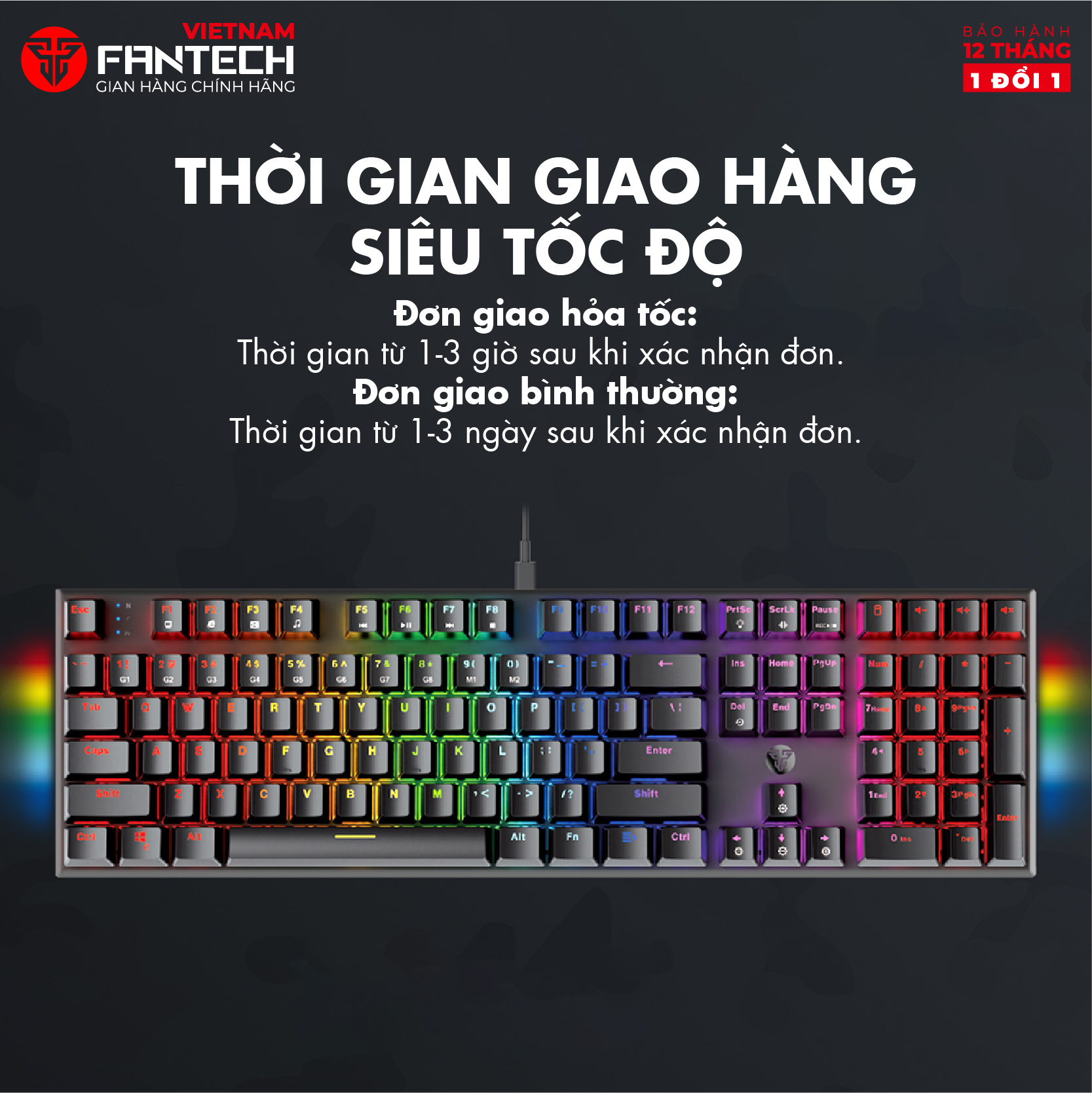 Bàn phím cơ Gaming MK855 MAXFIT108 Blue/ Red Switch - Đèn led RGB 108 phím 4 phím Media - Hàng phân phối chính hãng