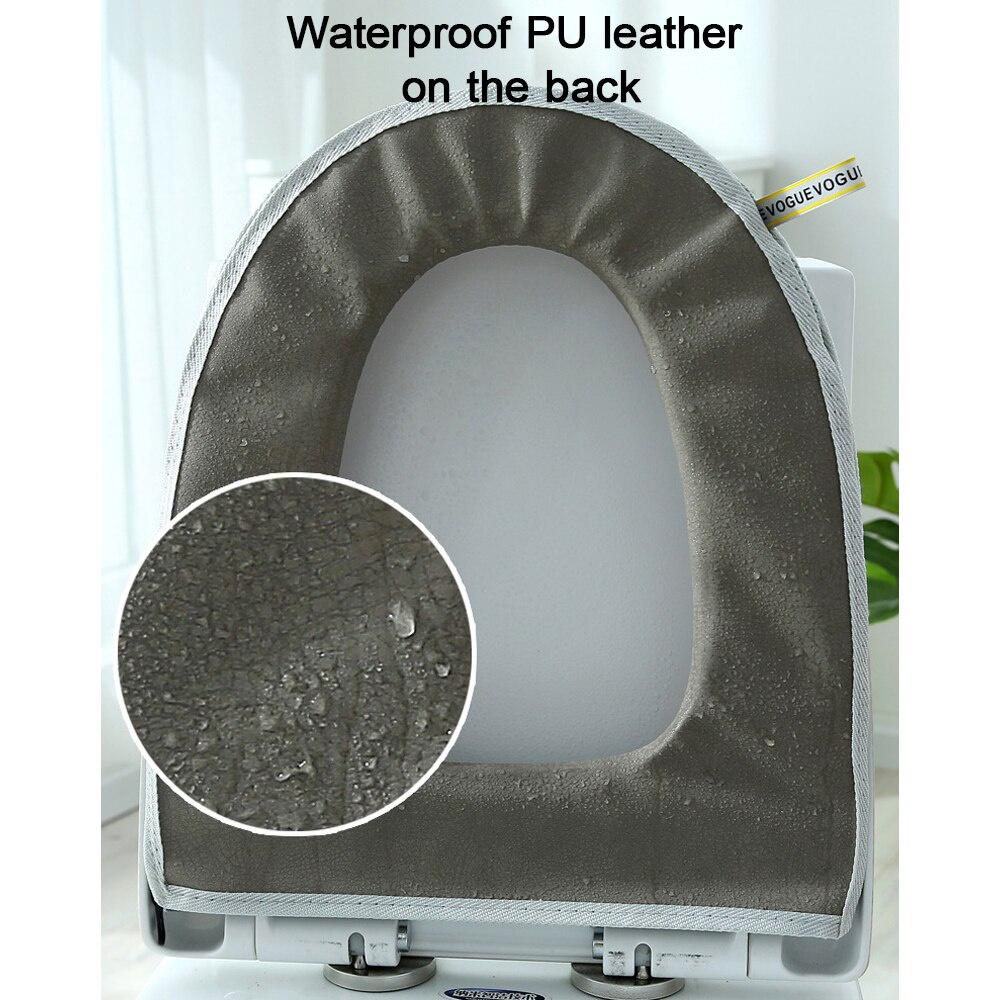 Washable Toilet Seat Case Cover Mat Set Warmer Universal Soft Bathroom Toilet Seat Cushion Cover Closestool Seat Case Lid Covers