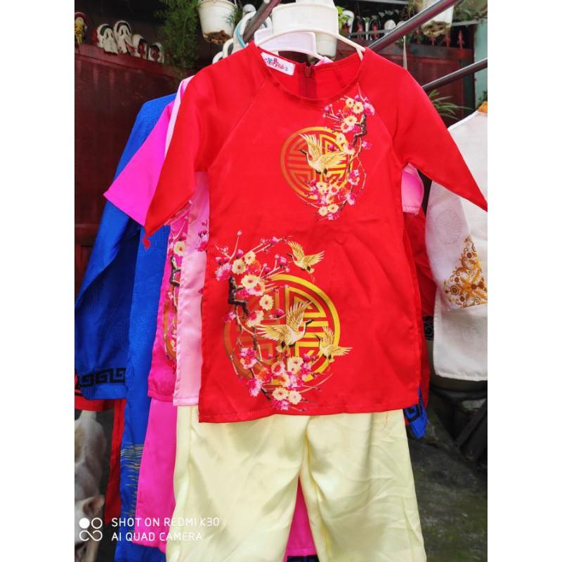 Áo dài bé gái mẫu truyền thống