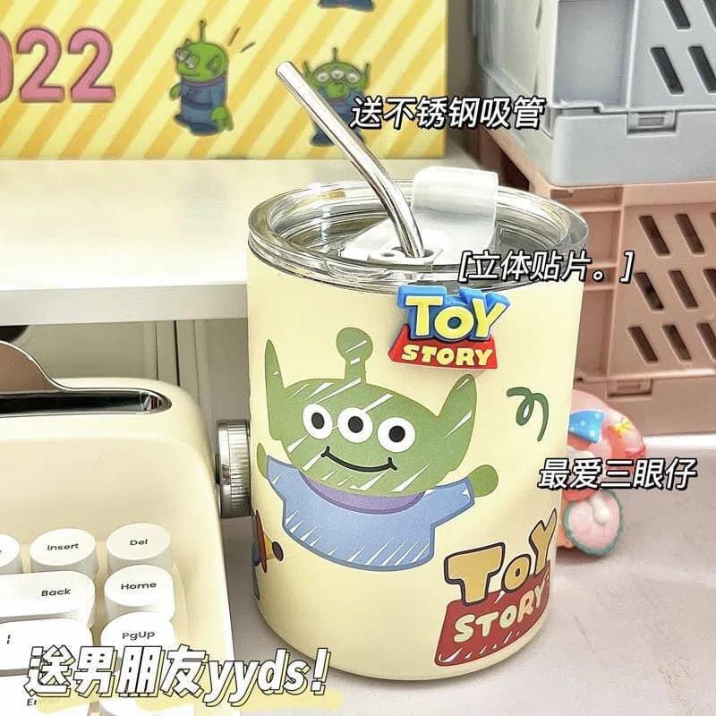 Ly Giữ Nhiệt Hoạt Hình Gấu Dâu Lotso, Ba Mắt Toy Story, Gấu Pooh Dung Tích 360Ml Thiết Kế Đẹp Mắt Dễ Thương Inox 304 Khô