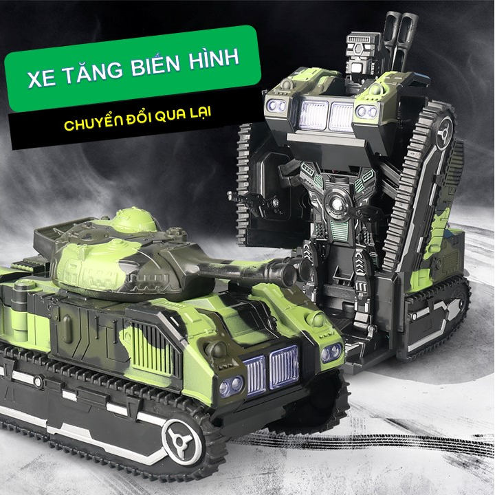 Xe tăng robot biến hình - xe tăng pin phát nhạc