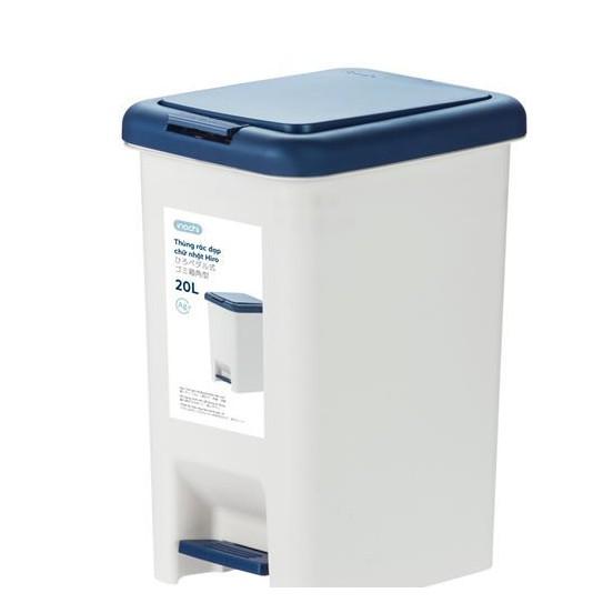Thùng Rác Đạp Chữ Nhật Hiro 20L - 0020Zz1