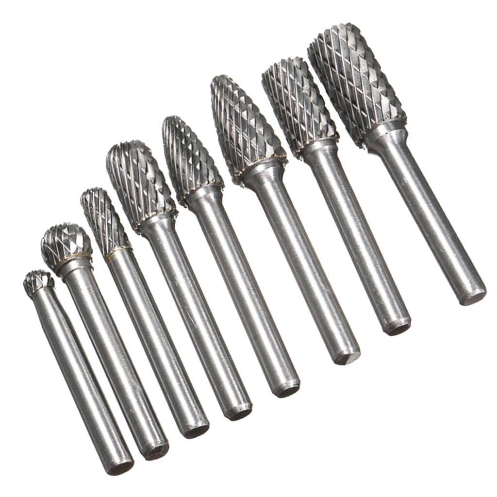 8 Bộ đôi khe cắm xoay nhàm chán dụng cụ Khoan Khắc Bit Bộ