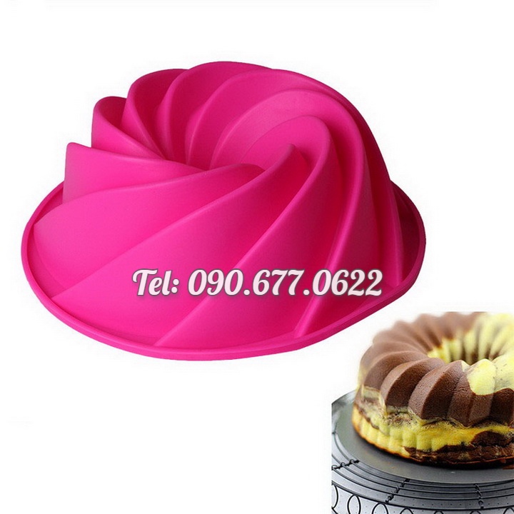 Khuôn silicone làm bánh, rau câu hình xoắn ốc size 20 cm – Mã số 1202
