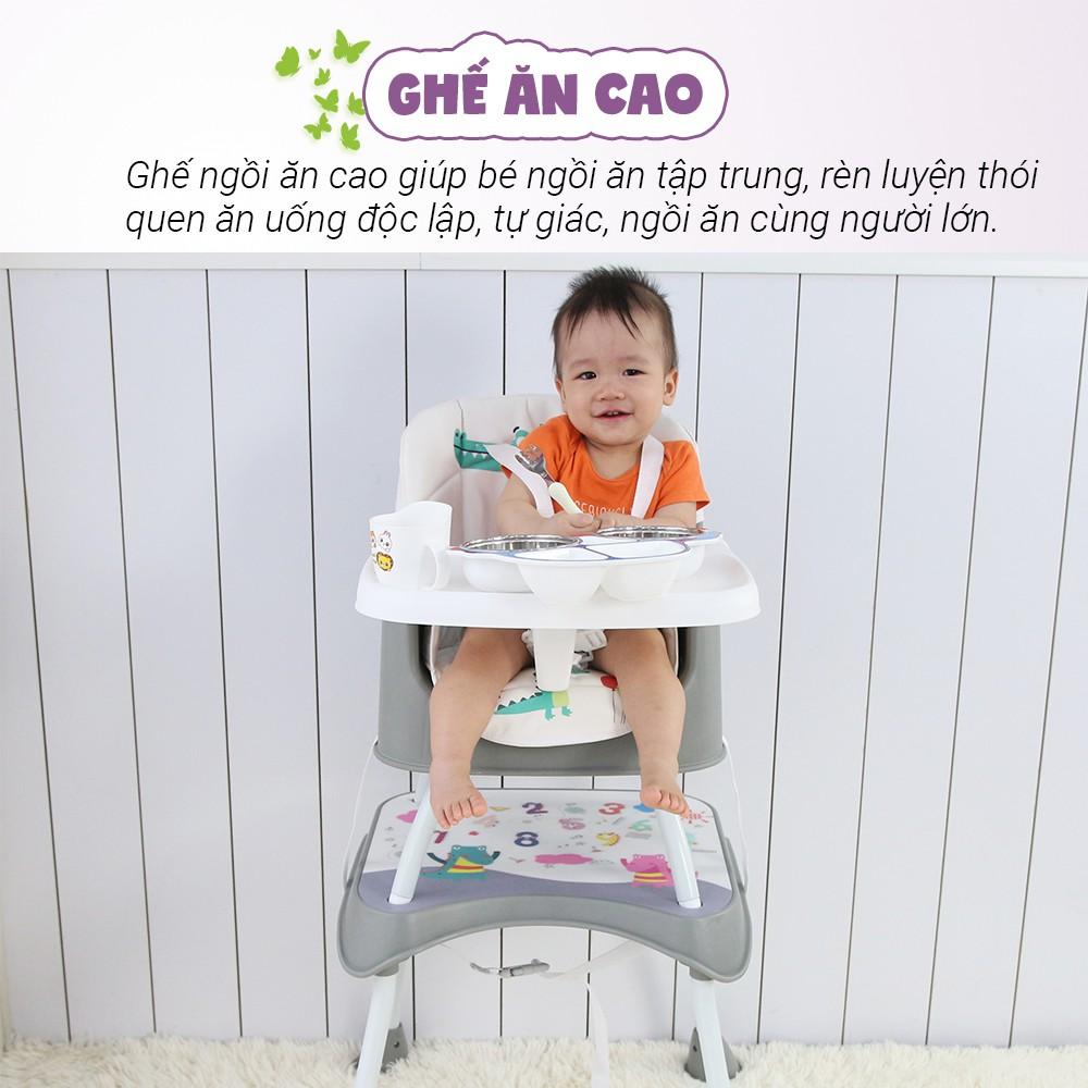 Ghế ăn dặm cho bé đa năng ngồi cao/thấp - ghép chung bàn gia đình - bàn học/tập vẽ Mastela 1016 - bảo hành chính hãng