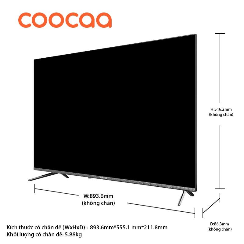 Smart TV Full HD Coocaa 40 Inch Tivi-Tràn Viền - Model 40S3N (Bạc) - Hàng chính hãng