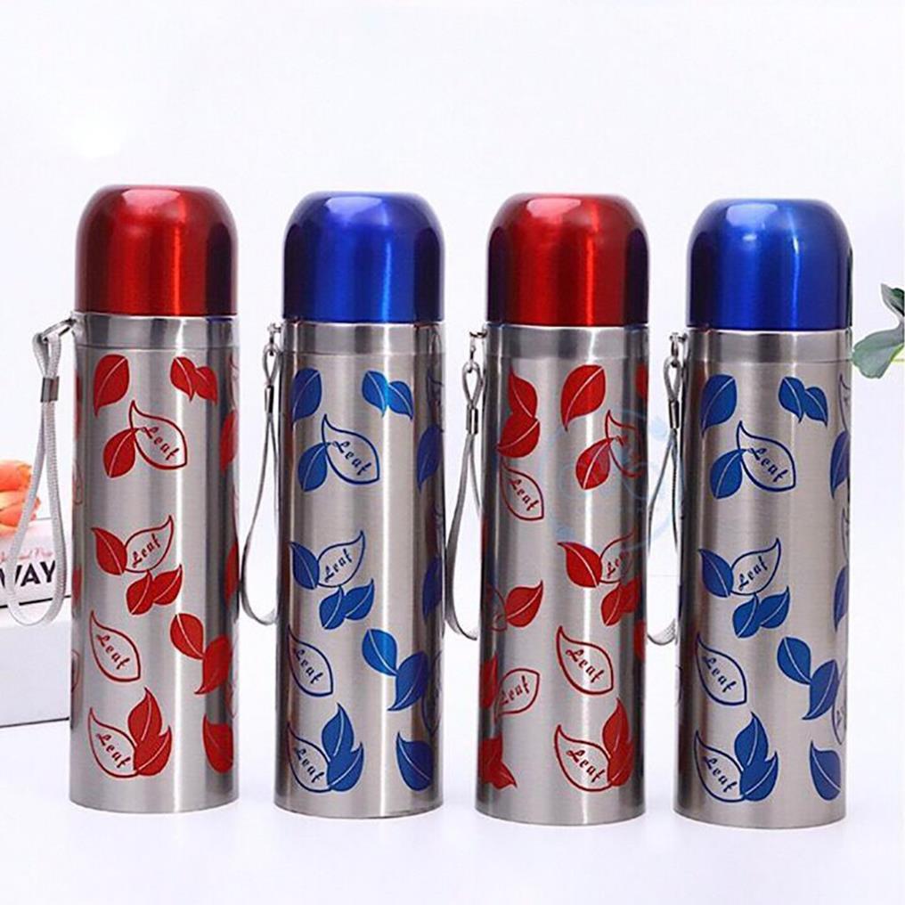 BÌNH GIỮ NHIỆT CAO CẤP INOX 500ML HÌNH LÁ BAY XINH XẮN