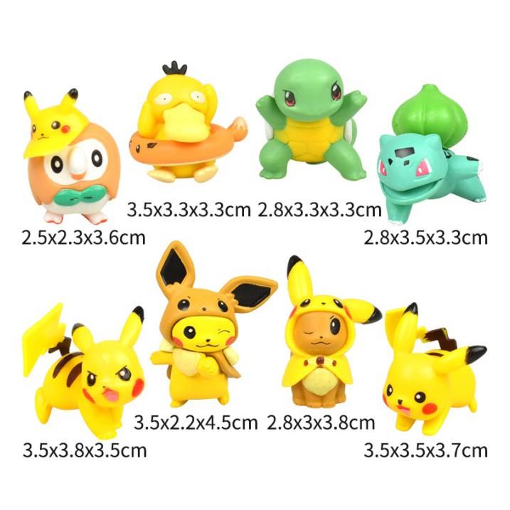 Set Mô Hình 08 Nhân Vật Picachu 4-5cm