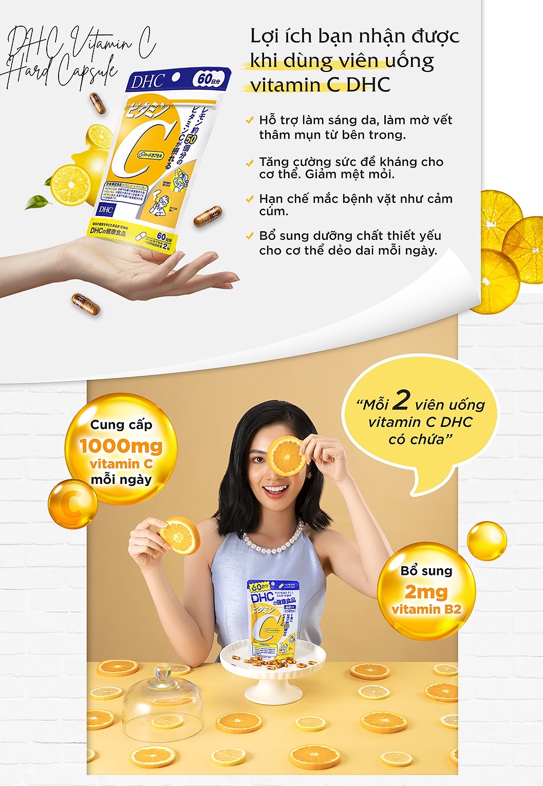 Vitamin C DHC Hỗ trợ sáng da, tăng sản xuất collagen, tăng sức đề kháng, nhanh lành vết thương - QuaTangMe Extaste