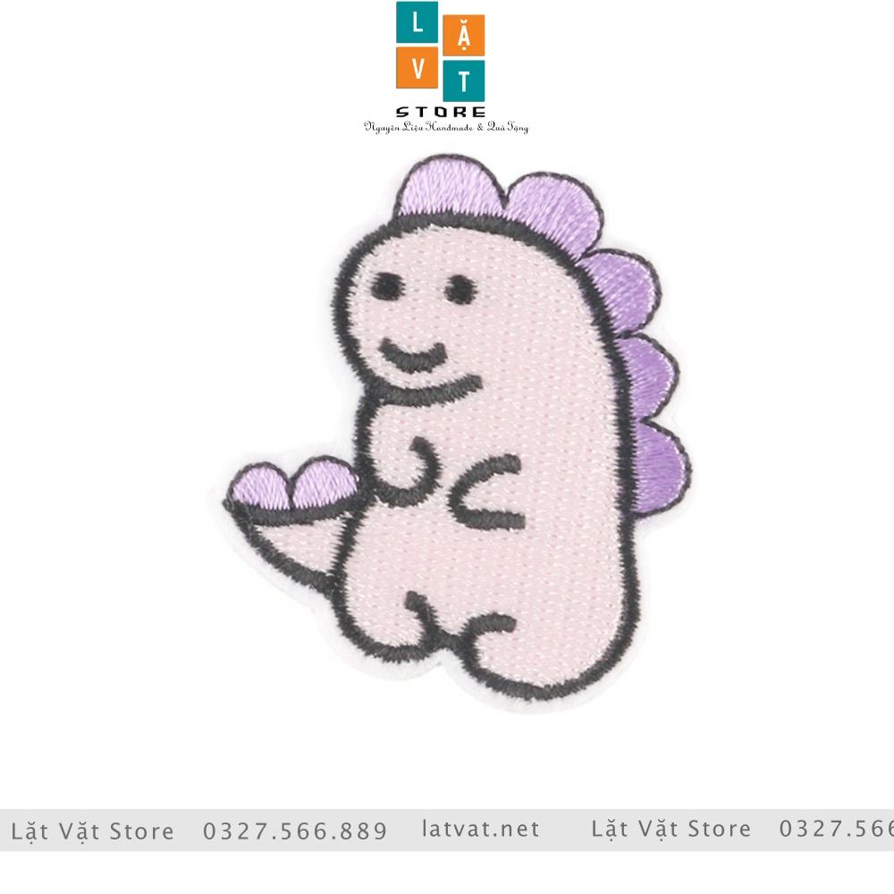 Patch ủi quần áo KHỦNG LONG TÍ HON cực kì dễ thương, dán Vali, tủ lạnh, Sticker miếng dán cá tính, xinh xắn...