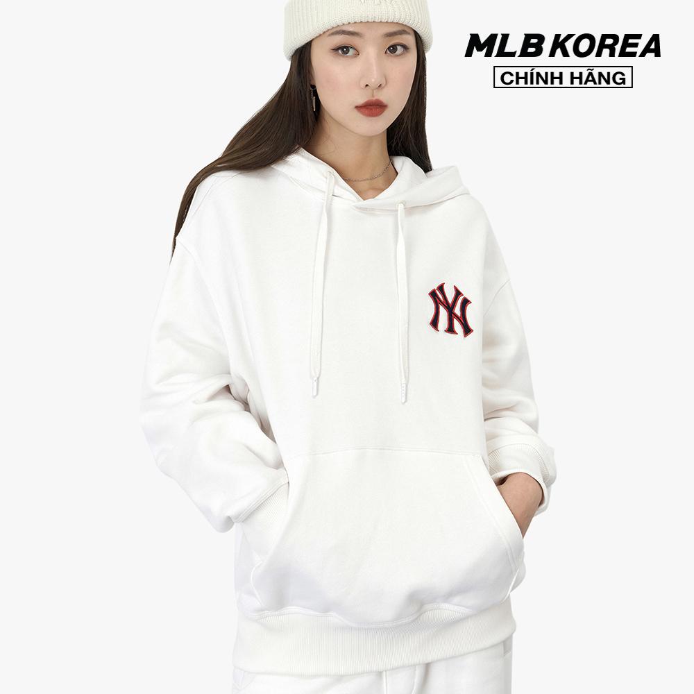 MLB - Áo hoodie tay dài phối mũ Basic Big Logo Brushed Mega Overfit 3AHDB0326-50IVS