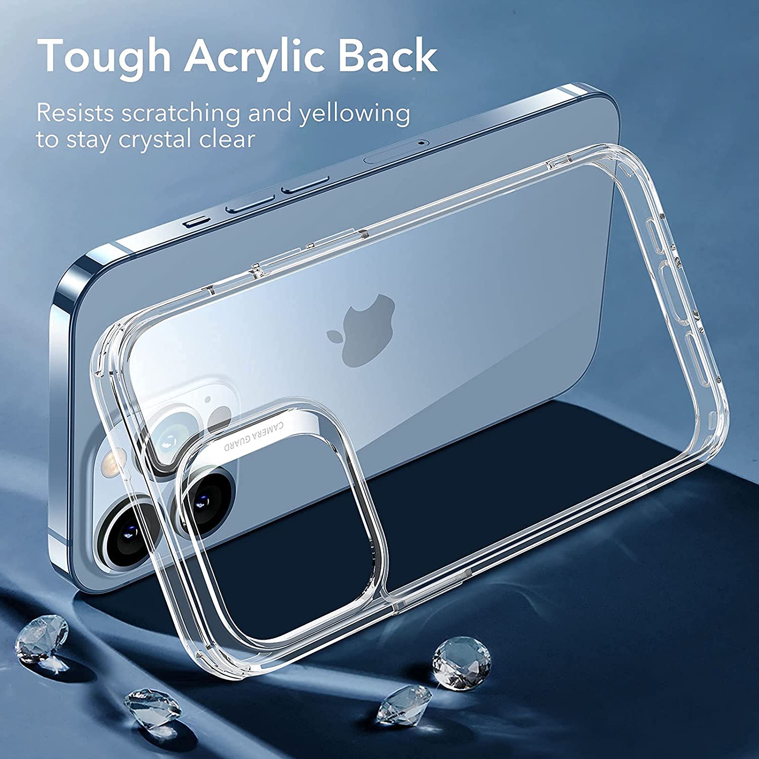 Ốp Lưng Cho iPhone 13 / 13 Pro / 13 Pro Max ESR Classic Hybrid Shock-Absorbing Case (Mặt Lưng Kính Cường Lực) - Hàng Nhập Khẩu