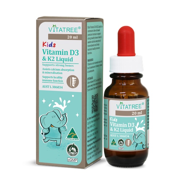 Thực phẩm bảo vệ sức khoẻ Kids Vitamin D3 &amp; K2 Liquid - Bổ sung D3 – K2 Cho Bé 20ml