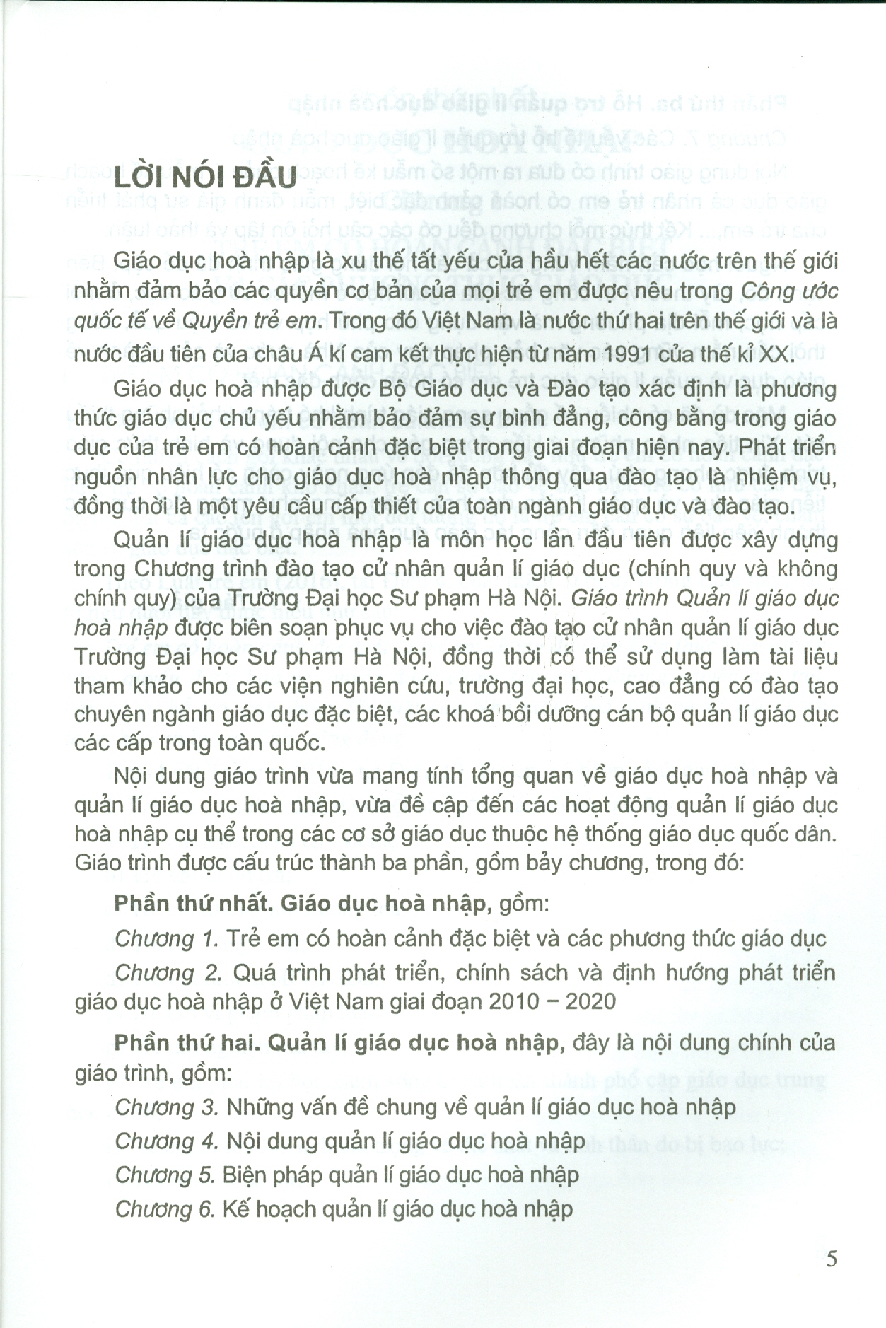 Giáo Trình Quản Lí Giáo Dục Hòa Nhập