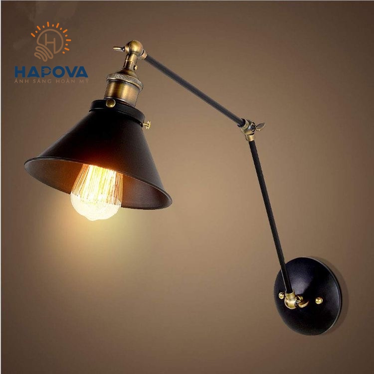 Đèn ngủ treo tường HAPOVA ASMER 0860 Kèm bóng Edison