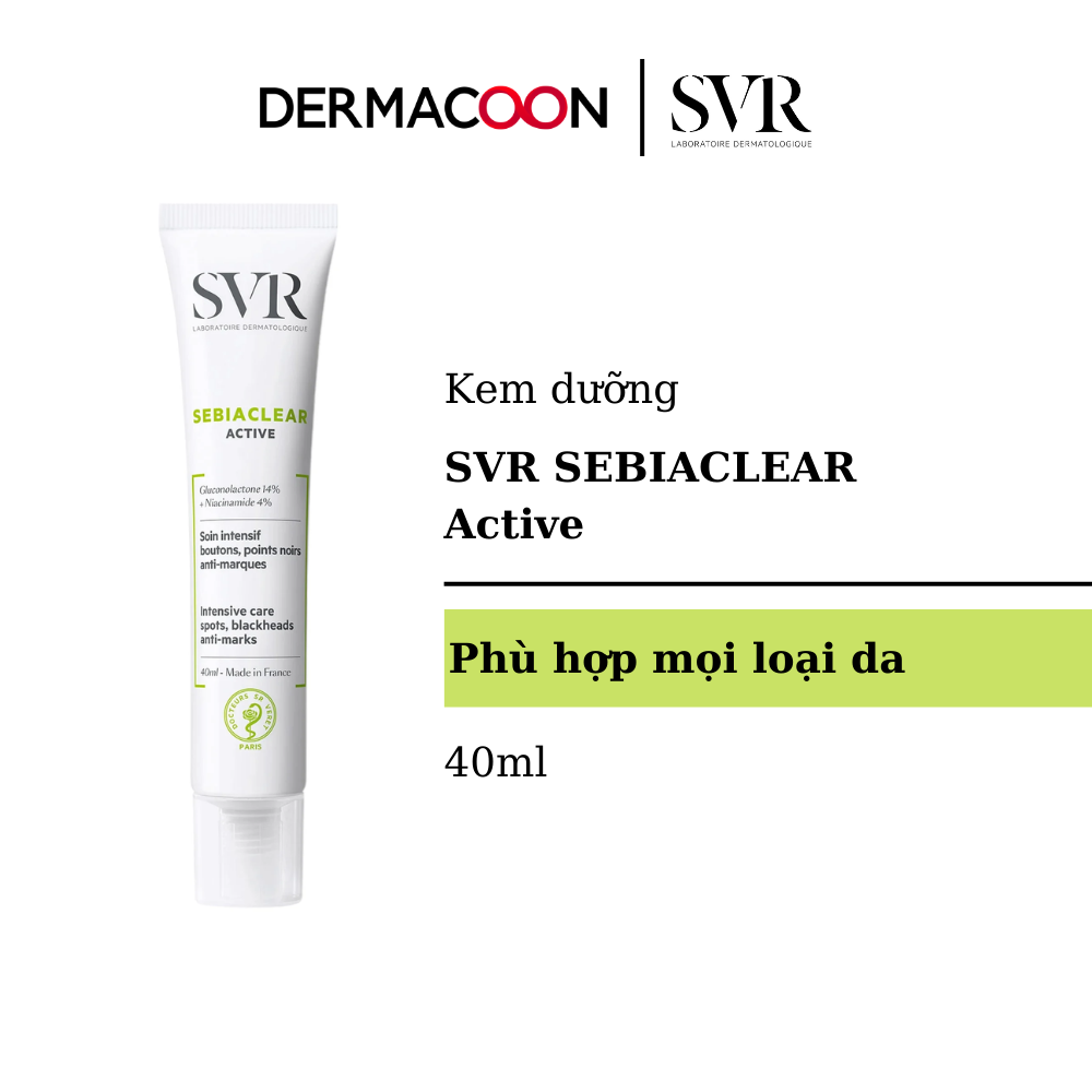 Kem Dưỡng Dành Cho Da Dầu Mụn SVR SEBIACLEAR Active 40ml