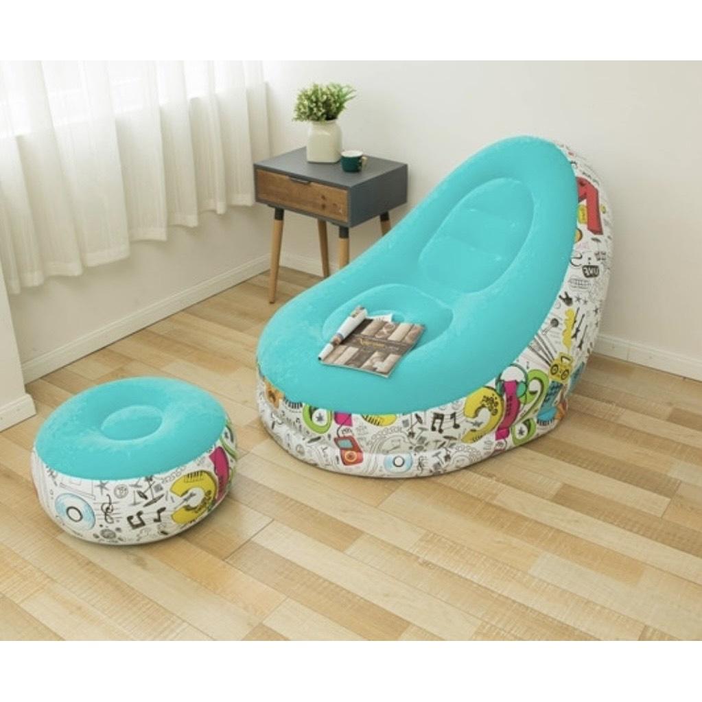 Bộ 02 Ghế Hơi Tựa Lưng JULONG Sang Trọng Họa Tiết Âm Nhạc Siêu Dễ Thương