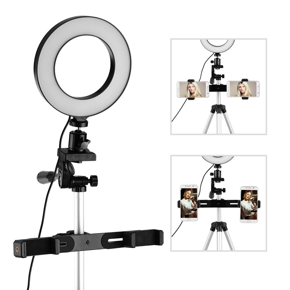 Bộ đèn phát trực tiếp 6.3 inch / 16cm 2700K ~ 6500K  USB có thể thay đổi hai màu