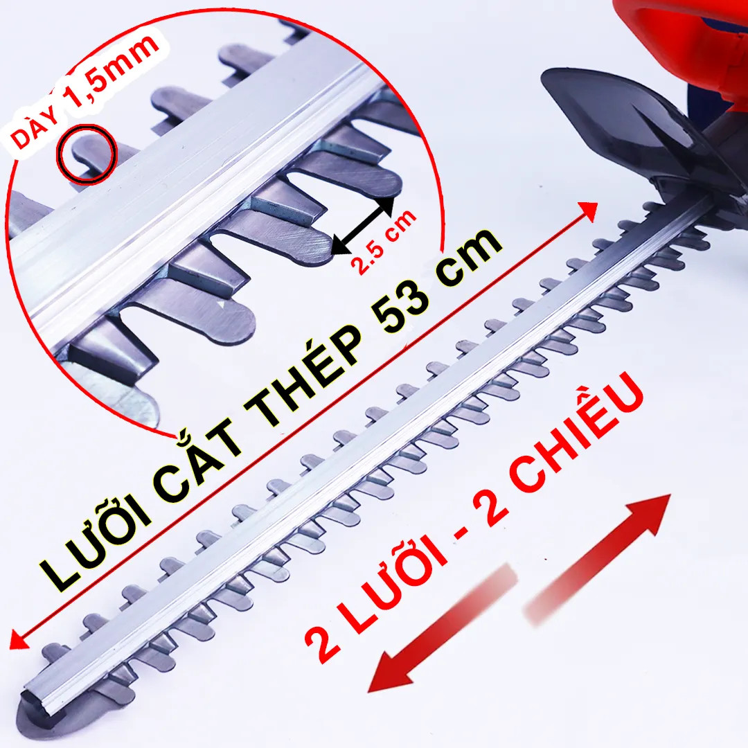 Máy cắt tỉa hàng rào cắt cây cảnh LAPUSEN 199V Chính hãng - Động cơ lõi đồng 100% -1800W chân pin phổ thông 4cm