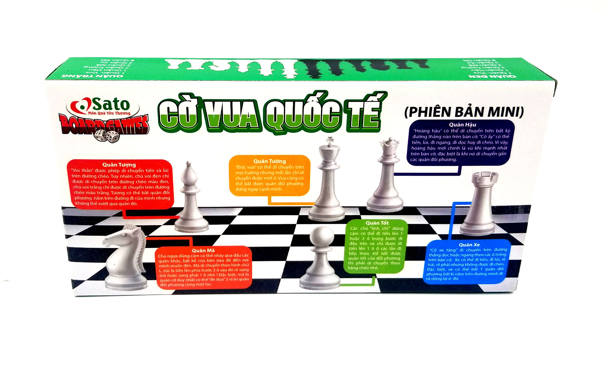 Bộ cờ vua Quốc tế cho bé từ tuổi sato059