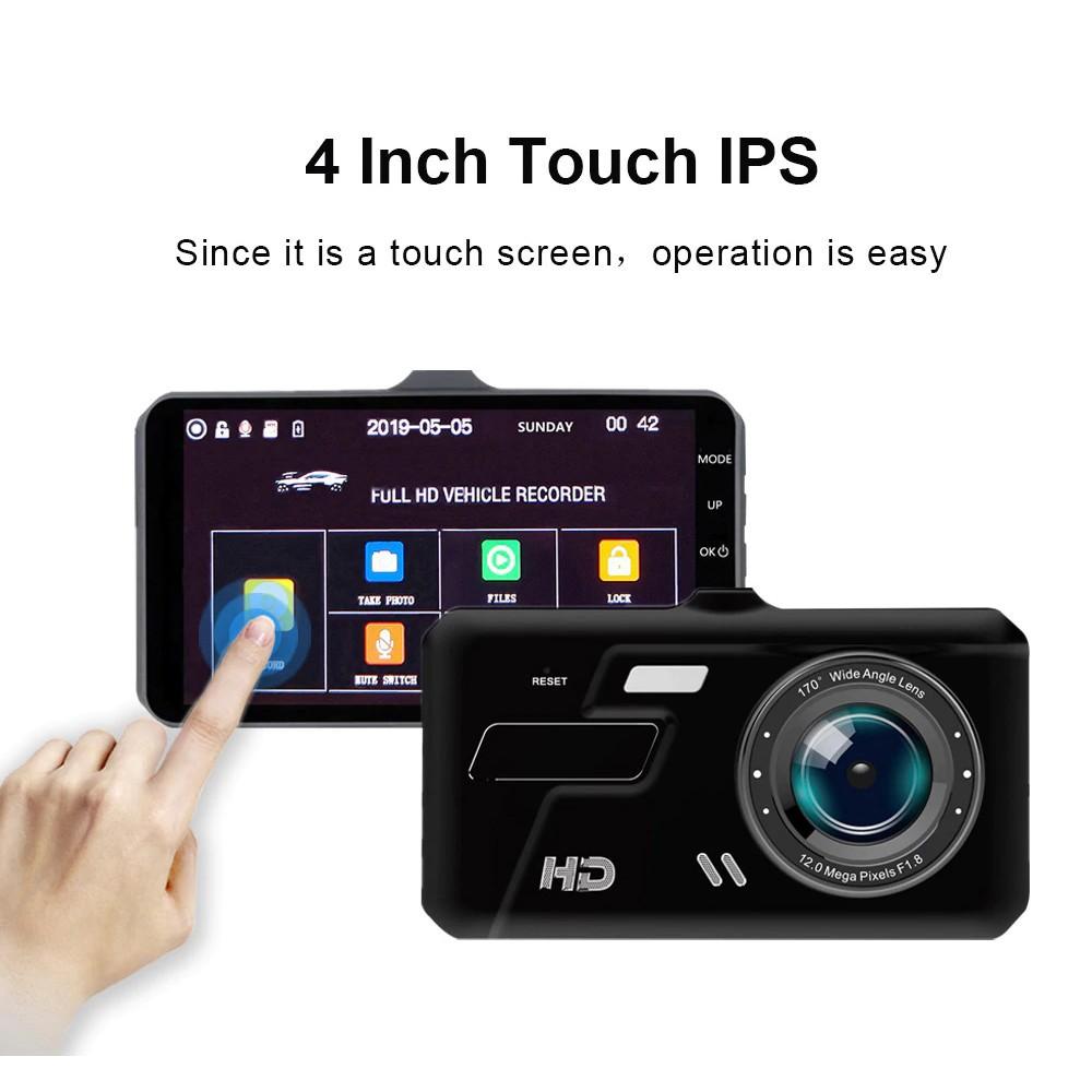 Camera Hành Trình Ô Tô, Kép Trước Sau Dual Lens BM60 Dành Cho Xe Hơi Hỗ Trợ full HD - Tích hợp màn hình cảm ứng