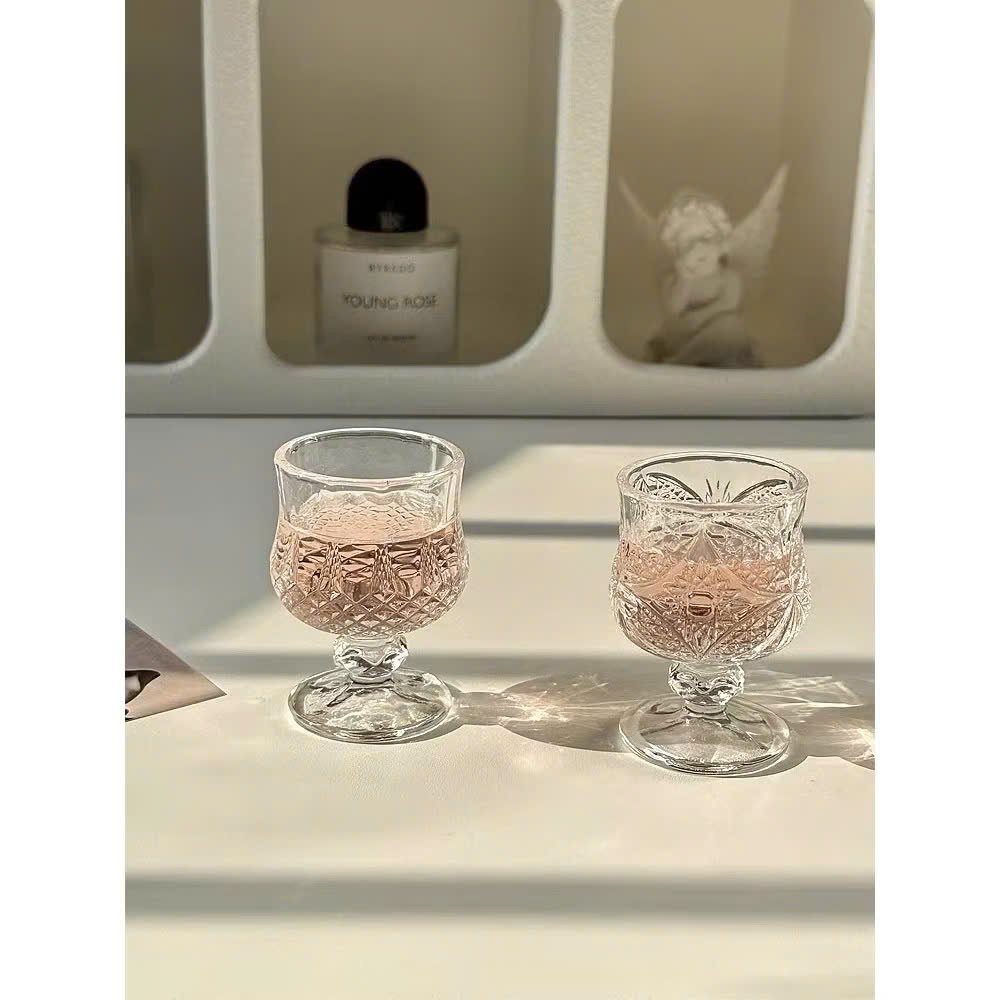 Bộ 6 Chiếc Ly Thủy Tinh Đẹp Có Đế Cầm 45ml - Ly Uống Rượu Trang Trí Phòng Khách, Đãi Tiệc - HÀNG CHÍNH HÃNG MINIIN