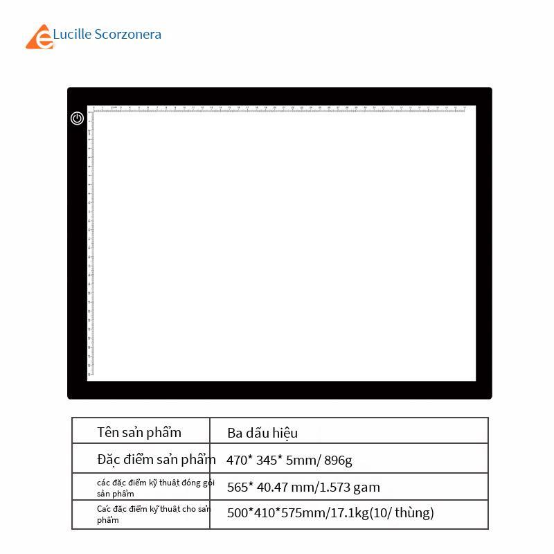 Phong Cách Mới Nhất Jishengke A3 Chép Bàn LED Hoạt Hình Chép Vẽ Vẽ Thư Pháp Phác Thảo Tự Làm Tranh Gắn Đá Chép Bảng