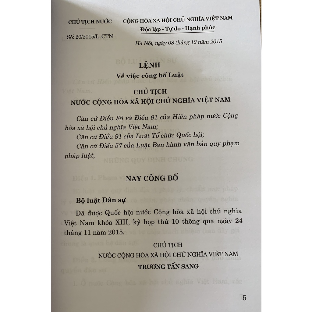 Bộ Luật Dân Sự