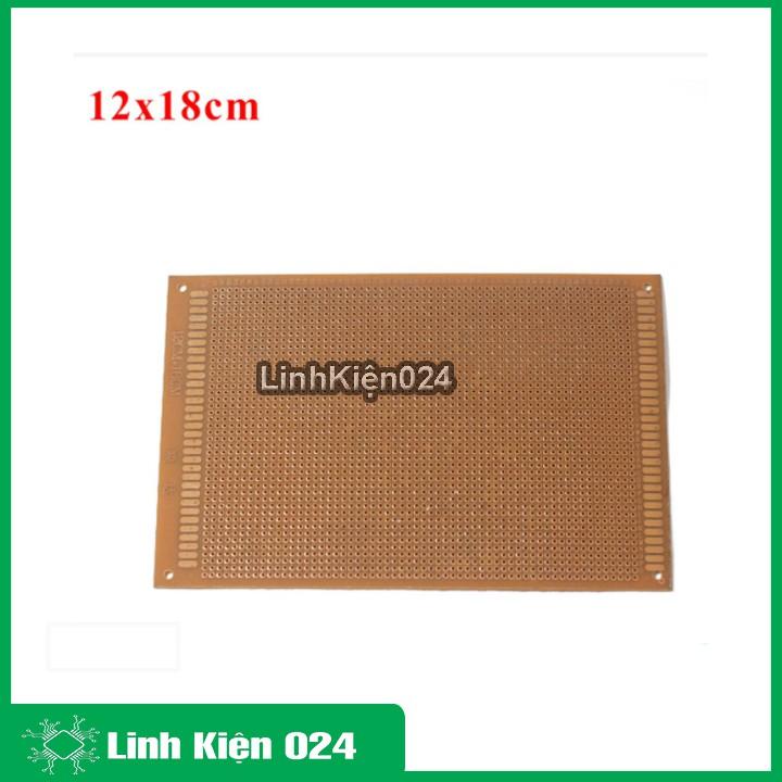 Phíp Đồng Lỗ - Bảng Mạch Đục Lỗ Sẵn PCB Nâu - Kích Thước 12x18MM