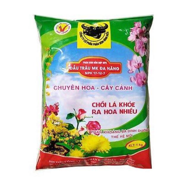 Phân bón Đầu Trâu NPK 17-12-7 Phân khoáng đa Dinh Dưỡng - Chồi lá khoẻ ra nhiều hoa 1kg