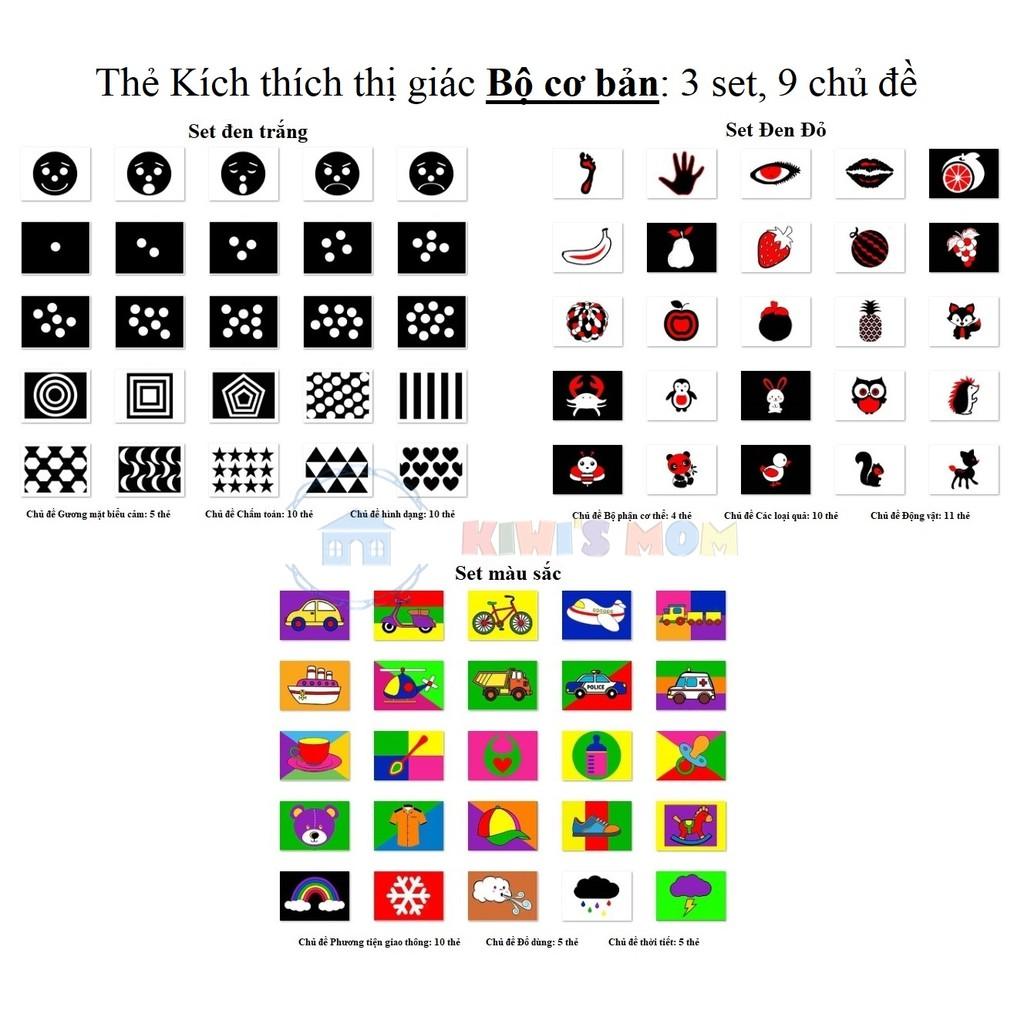 Bộ Thẻ sơ sinh Kích thích Thị giác - in 2 mặt