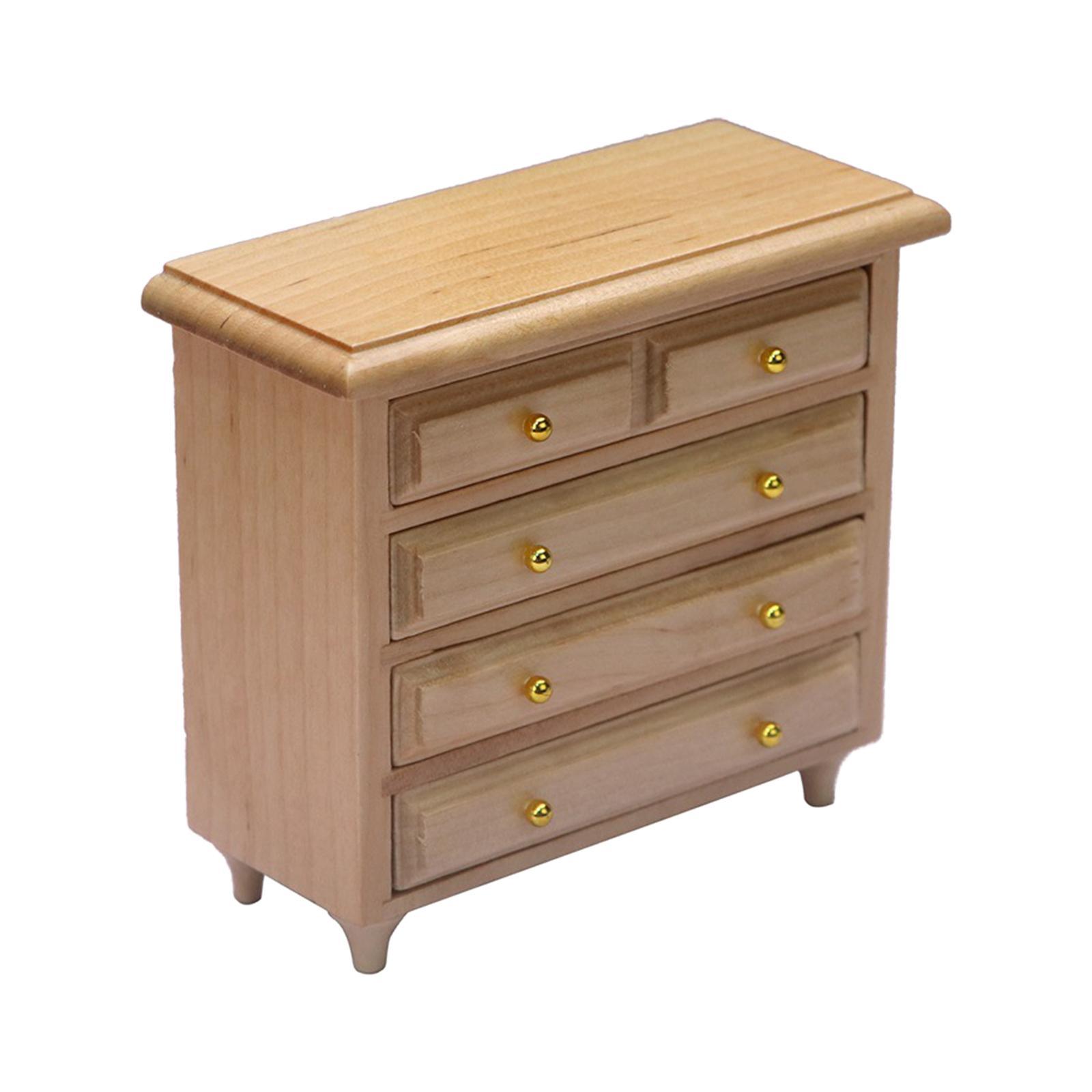Dollhouse 1:12 Scale Storage Cabinet Kids for Supplies Accessories