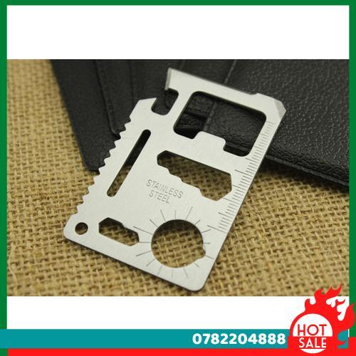 Miếng Thép Đa Năng 11 Công Dụng Thẻ Phượt Đa Năng - Steel Credit Card Survival Tool  - CH Hương Thị Miễn Phí Vận Chuyển