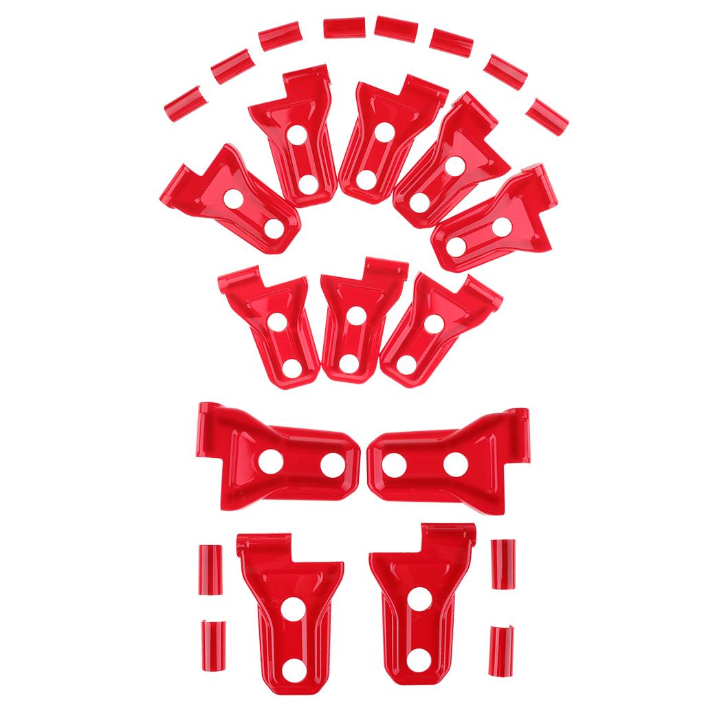 4Pcs Red Door Hinge Covers Trim Fits for 2018 Wrangler JL Unlimited